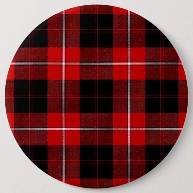 Macaron Rond 15,2 Cm Cunningham Tartan rouge noir (Devant)