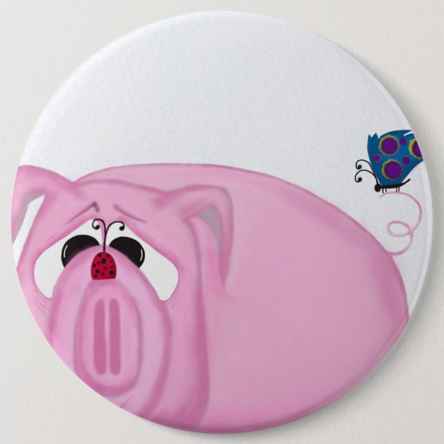 Macaron Rond 15,2 Cm Cute Piglet Chumley Et De Beaux Amis (Devant)