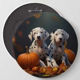 Macaron Rond 15,2 Cm Dalmatien chiot Automne Délice Citrouille