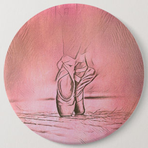 Macaron Rond 15,2 Cm Dancing Ballet Shoes Pink Ballerina