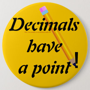 Macaron Rond 15,2 Cm "Decimals have a point-PUN"