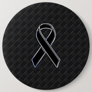 Macaron Rond 15,2 Cm Décor de conscience de ruban de noir de style de