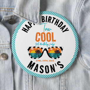 Macaron Rond 15,2 Cm Deux Cool Boy 2e fête d'anniversaire