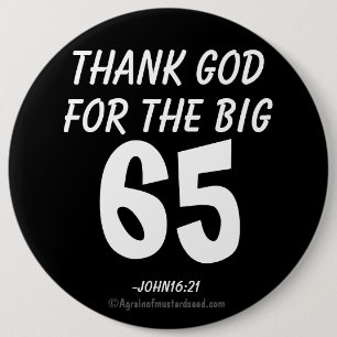 Macaron Rond 15,2 Cm Dieu merci pour le BIG 65 John16:21