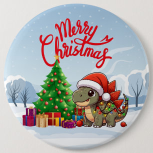 Macaron Rond 15,2 Cm Dino de Noël bébé mignonne/Whimsical