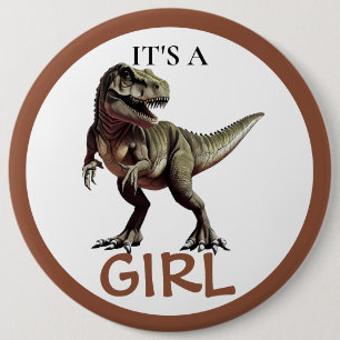 Macaron Rond 15,2 Cm Dinosaur Baby shower fille