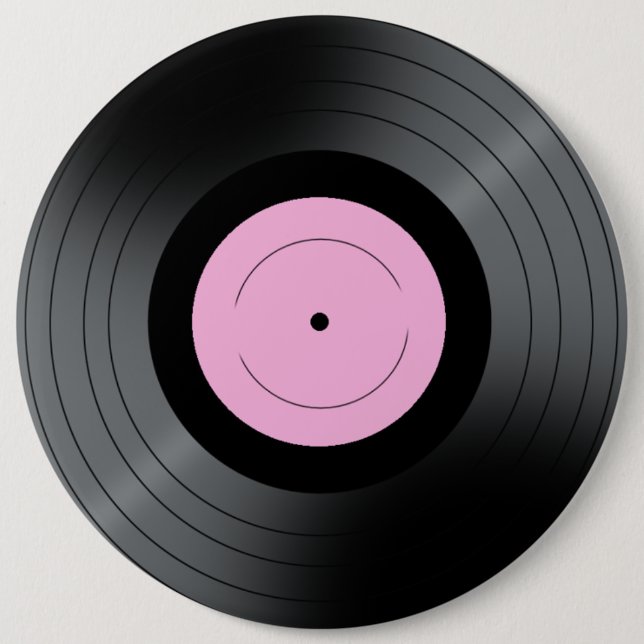 Macaron Rond 15,2 Cm Disque vinyle (Devant)