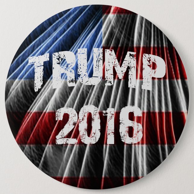 Macaron Rond 15,2 Cm Donald Trump 2016 (Devant)