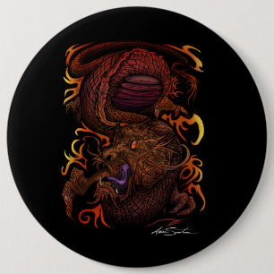 Macaron Rond 15,2 Cm Dragon (conception de signature)