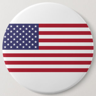 Macaron Rond 15,2 Cm Drapeau américain rouge blanc et bleu