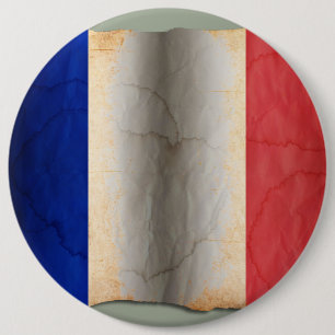 Macaron Rond 15,2 Cm Drapeau de France