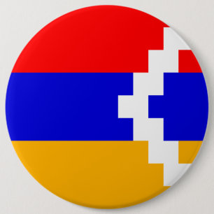 Macaron Rond 15,2 Cm Drapeau de l'Artsakh (Nagorno-Karabakh)