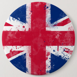 Macaron Rond 15,2 Cm Drapeau du Royaume-Uni ou de l'Union Jack
