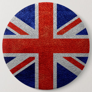 Macaron Rond 15,2 Cm Drapeau du Royaume-Uni Vintage