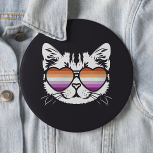Macaron Rond 15,2 Cm Drapeau lesbien de chat cool