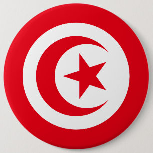 Macaron Rond 15,2 Cm Drapeau tunisien