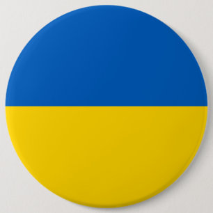 Macaron Rond 15,2 Cm Drapeau Ukraine