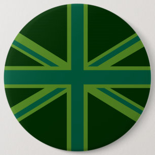 Macaron Rond 15,2 Cm Drapeau vert Union Jack