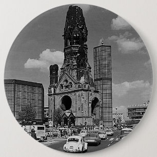 Macaron Rond 15,2 Cm Église vintage du Souvenir de Berlin-Kaiser-Wilhel