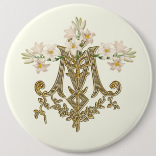 Macaron Rond 15,2 Cm Elégante carte de lentilles de croix mariales en o