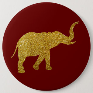 Macaron Rond 15,2 Cm Eléphant de trompette d'or