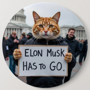 Macaron Rond 15,2 Cm Elon Musk doit aller Chat Politique
