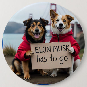 Macaron Rond 15,2 Cm Elon Musk doit aller Dog Pin