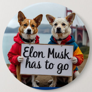 Macaron Rond 15,2 Cm Elon Musk doit aller Dog Pin