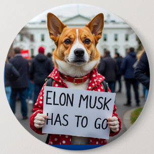 Macaron Rond 15,2 Cm Elon Musk doit aller Dog Pin