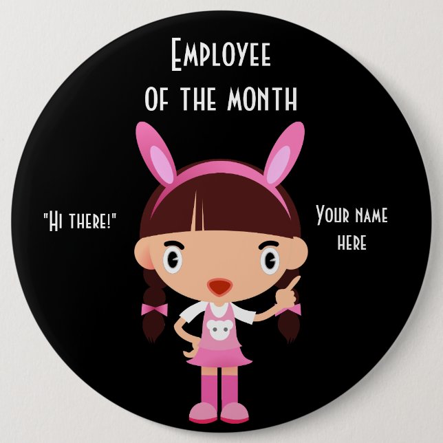 Macaron Rond 15,2 Cm Employé Du Bouton Arrondi Mois W (Devant)