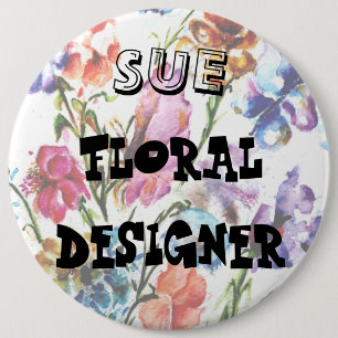 MACARON ROND 15,2 CM EMPREINTES DE PATTES PUPPY   BOUTTOM D'ID FLORAL