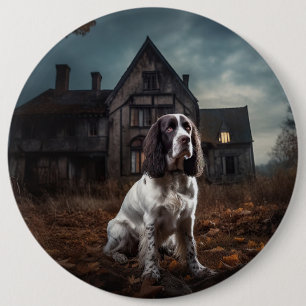 Macaron Rond 15,2 Cm English Springer Spaniel Halloween Épouvantable