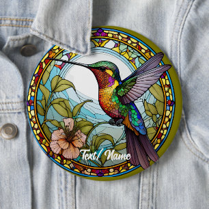 Macaron Rond 15,2 Cm Épingle de conception de verre de colibri