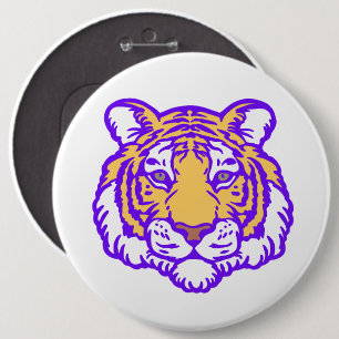 Macaron Rond 15,2 Cm Épingle De Football Tigers Louisiane - Gameday