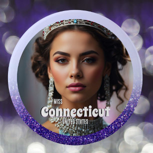 Macaron Rond 15,2 Cm Épingle de personnalisation de concours de beauté