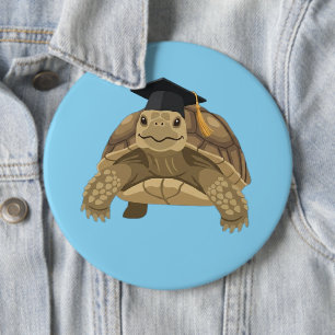 Macaron Rond 15,2 Cm Épingle de remise de diplôme Tortue - Cadeau de bo