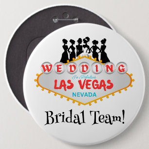 Macaron Rond 15,2 Cm Équipe de mariage de Las Vegas Colossale, bouton d