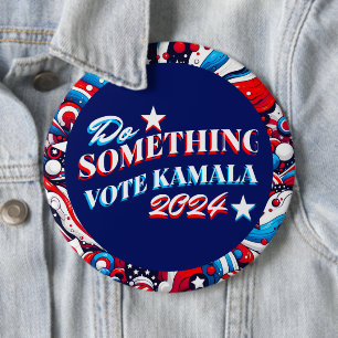 Macaron Rond 15,2 Cm Faire quelque chose   Vote Kamala 2024