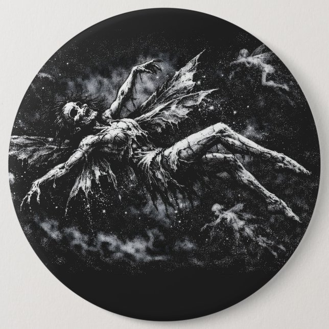 Macaron Rond 15,2 Cm Fée morte par BurnsInHell (Devant)
