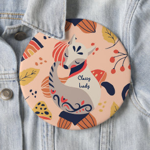 Macaron Rond 15,2 Cm Femme Enseignant Cadeau CLASSY LADY Hygge Fox