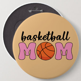 Macaron Rond 15,2 Cm Fête de la mère mère du basket-ball