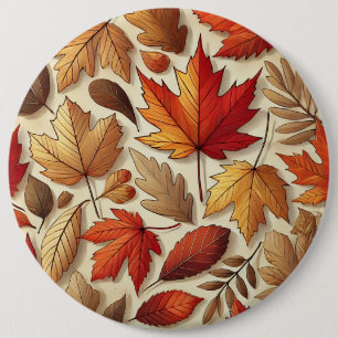 Macaron Rond 15,2 Cm feuilles d'automne classiques