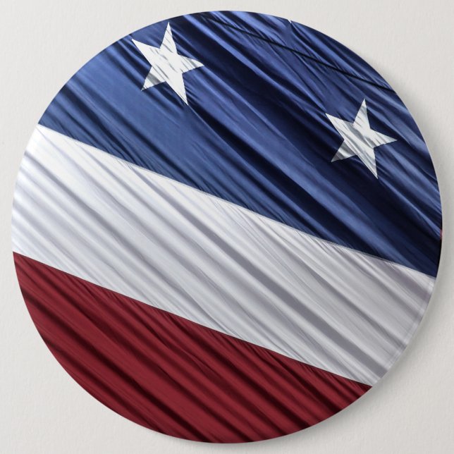 Macaron Rond 15,2 Cm Flag patriotique américain rouge, blanc et bleu (Devant)