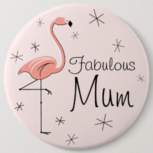 Macaron Rond 15,2 Cm Flamant rose rose 'Fabulous Mum' bouton