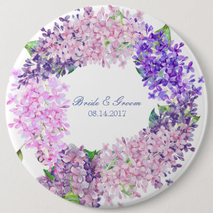 Macaron Rond 15,2 Cm Fleur Lilac de printemps Mariage floral