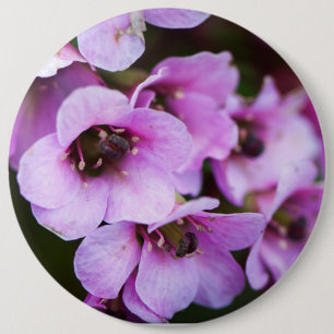 Macaron Rond 15,2 Cm Fleurs sauvages violets