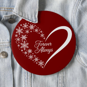 Macaron Rond 15,2 Cm Flocon de neige Noël Fête Flocon de neige Cœur 