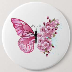 Macaron Rond 15,2 Cm Flower Butterfly