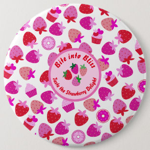 Macaron Rond 15,2 Cm fraise rose champ été boulangerie nature fruit