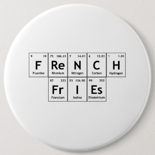 Macaron Rond 15,2 Cm Français FrIEs Chimie Tableau périodique Éléme